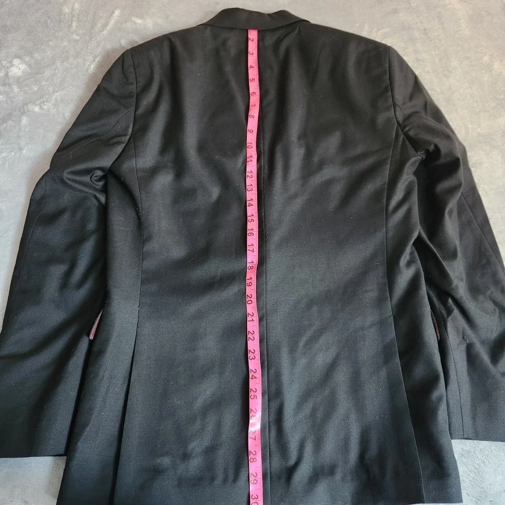 New TED BAKER London Jake CT Blazer Jacket 38R Black 100% Wool No Ordinary Joe